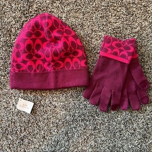 Coach | hat and gloves set | Brand new